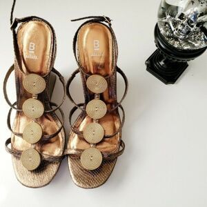 Bakers Womens Cappuccino Wedge Sandals Size 9 GUC